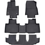 JDMON All Weather Floor Mats Compatible with 2020 2021 2022 Toyota Highlander 3 Row Custom Fit Car Floor Liner Set Black