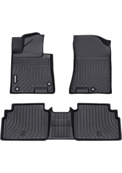 JDMON All Weather Floor Mats Compatible with 2020 2021 2022 Hyundai Sonata / 2021 2022 Kia K5 (Only FWD Models), 2 Row Front & Rear Custom Fit TPE Floor Liner Black