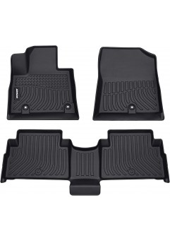 JDMON All Weather Floor Mats Compatible with 2021 2022 Hyundai Santa Fe Hybrid (Hybrid Only), 2 Row Front & Rear Custom Fit Floor Liner Set Black