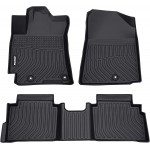 JDMON All Weather Floor Mats Compatible with 2019-2023 Kia Forte, 2 Row Front & Rear Custom Fit Car Floor Liner Set Black