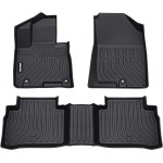 JDMON All Weather Floor Mats Compatible with 2022 2023 Hyundai Tucson (No Hybrid Models), 2 Row Front & Rear Custom Fit TPE Floor Liner Black