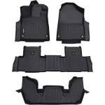 JDMON All Weather Floor Mats Compatible with 2022 Acura MDX, 1st, 2nd & 3rd Row Custom Fit Car Floor Liner Set Black