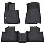 JDMON Floor Mats Compatible with 2022 2023 Genesis GV70, All Weather Floor Liner 2 Row Front & Rear Custom Fit Car Mat Black